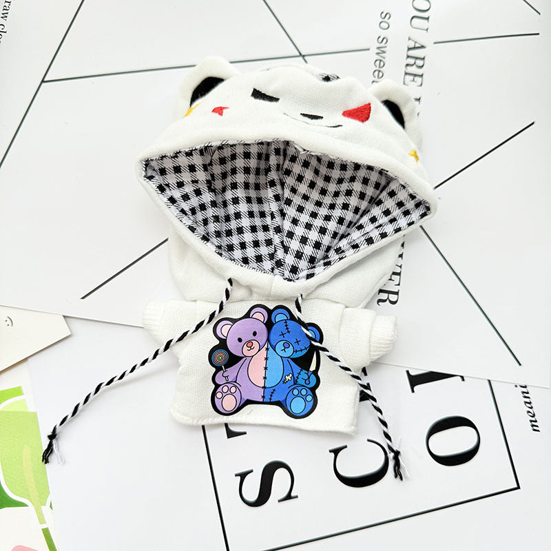 [Clothes only] First and second generation keychain Labubu clothes pendant Labubu baby clothes patch bear hooded sweater cute