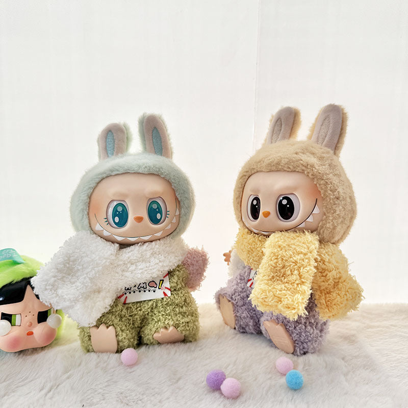 [Clothes only] First and second generation keychain Labubu clothes pendant Labubu sitting team double climbing suit set