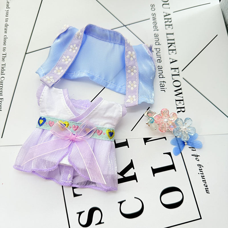 [Clothes only] The first, second and third generations of keychains, Labubu clothes pendant, Labubu baby clothes, antique Hanfu set, ancient clothing.