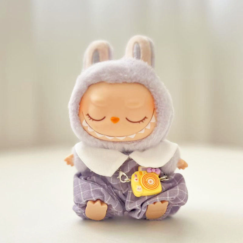 First and second generation Labubu clothes pendant Labubu sitting baby clothes summer skirt jumpsuit cute and cute