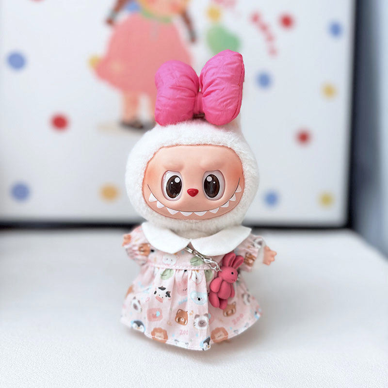 Clothes only] First and second generation Labubu clothes pendant Labubu sitting baby clothes small animal dress suit women