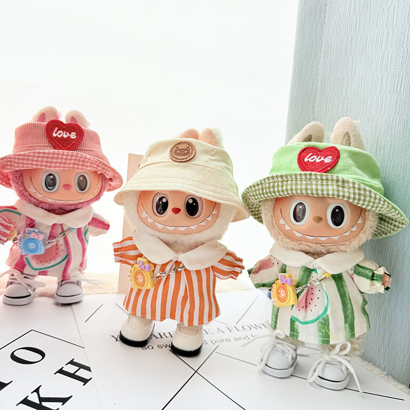 [Clothes only] First and second generation Labubu clothes pendant Labubu sitting party baby clothes pendant outing spring outing