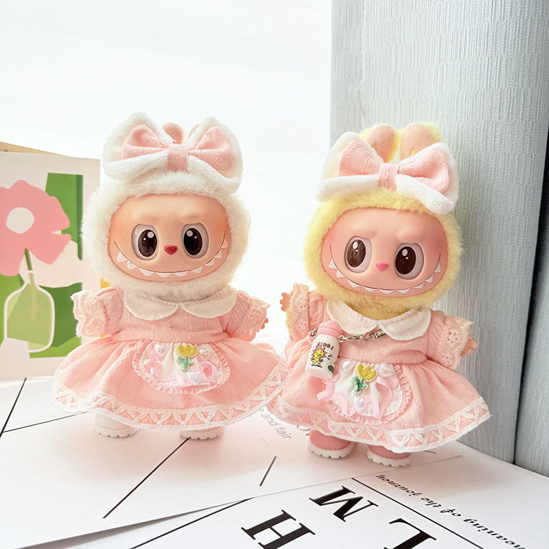 [Clothes only] First and second generation keychain Labubu clothes pendant Labubu clothes pendant tulip dress