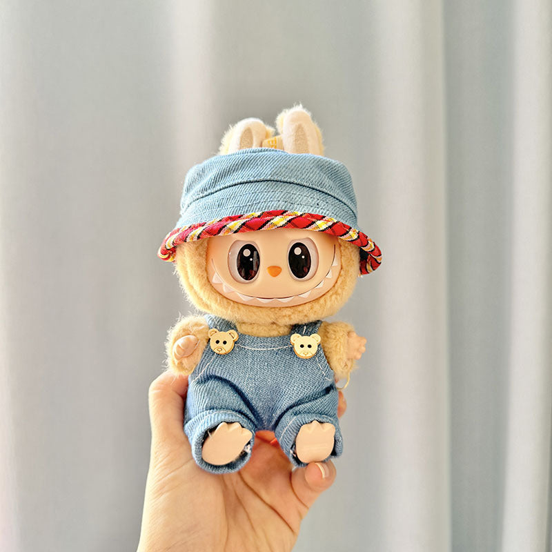 [Clothes only] First and second generation keychain Labubu clothes pendant Labubu cloth overalls Animal hat set