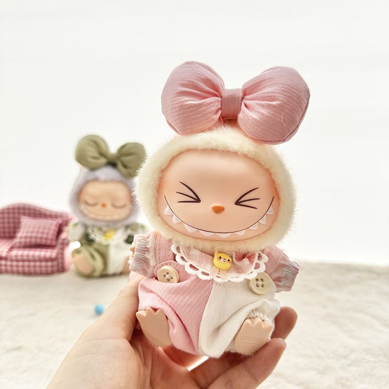 [Clothes only] First and second generation Labubu clothes pendant Labubu baby clothes rainbow girl casual suit overalls