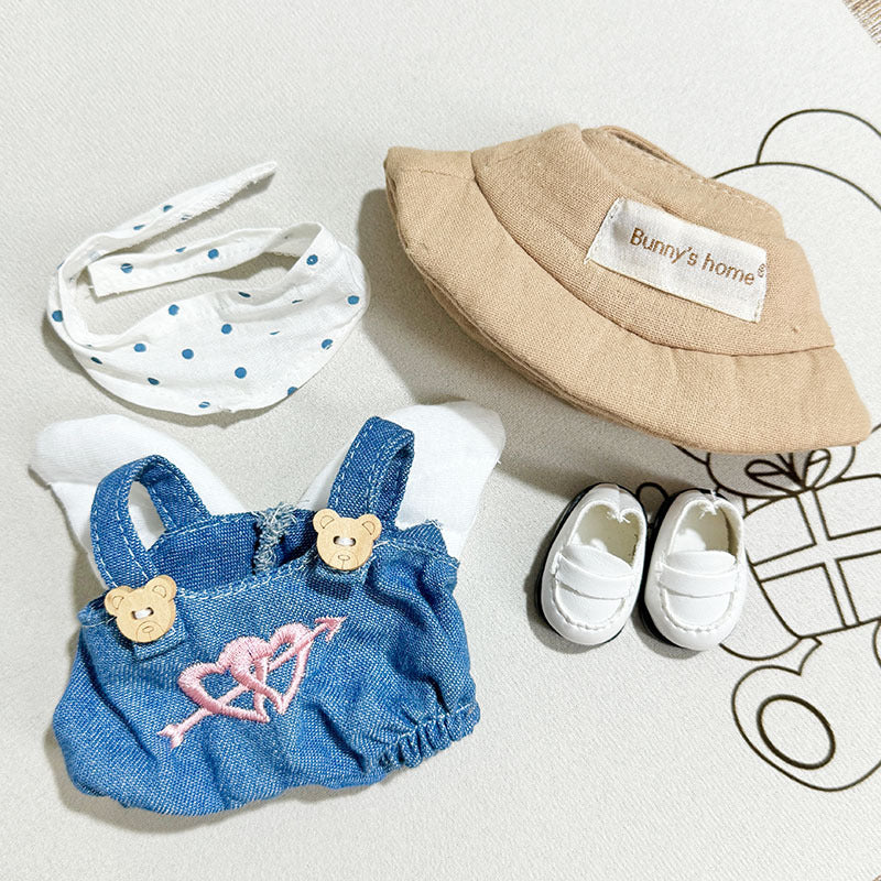 [Baby clothes only] 17cm rabub with pendant labubu keychain baby clothes angel cupid set cute