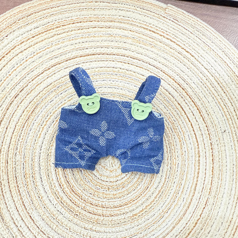 [Clothes only] First and second generation Labubu clothes pendant Labubu sitting baby clothes triangle overalls set tide
