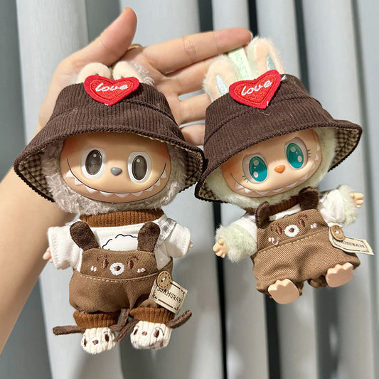[Clothes only] First and second generation keychain Labubu clothes pendant Labubu sitting party repair dog love hat
