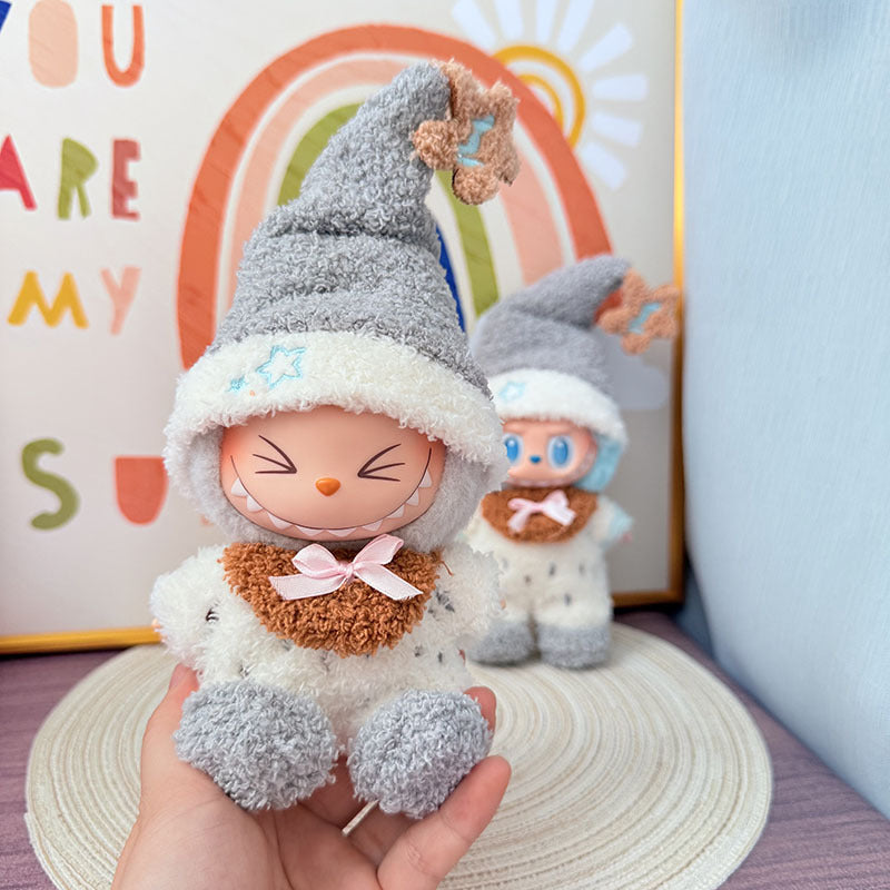 [Clothes only] First and second generation Labubu clothes pendant Labubu sitting party baby clothes cloud velvet animal suit
