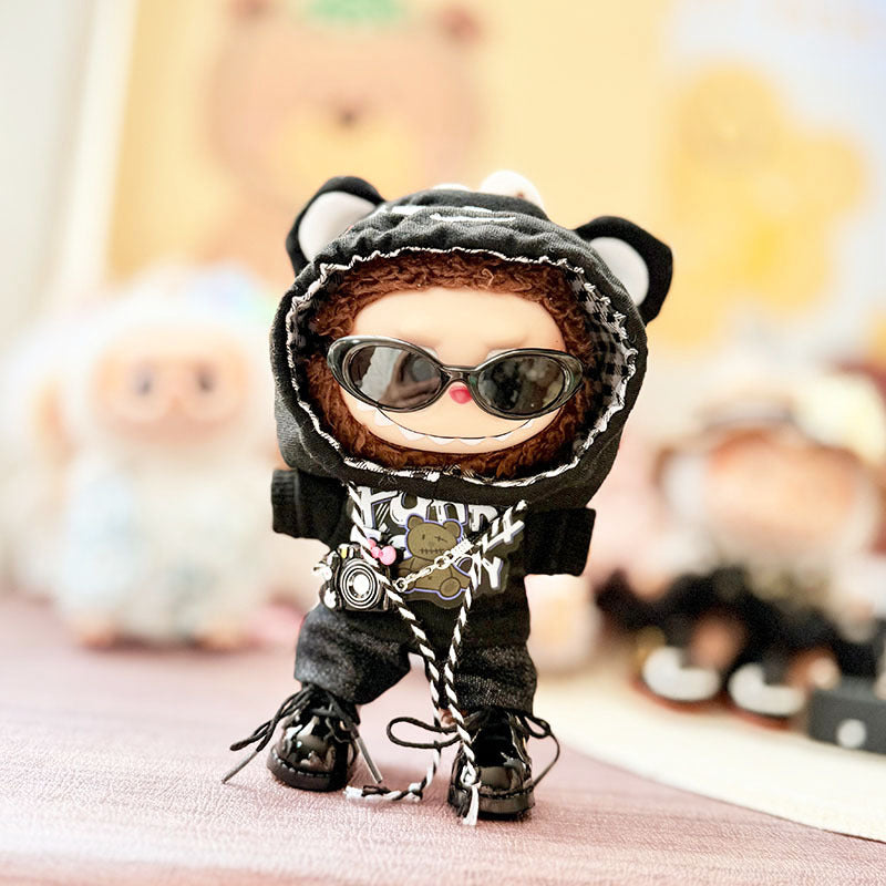 [Clothes only] First and second generation keychain Labubu clothes pendant Labubu baby clothes patch bear hooded sweater cute