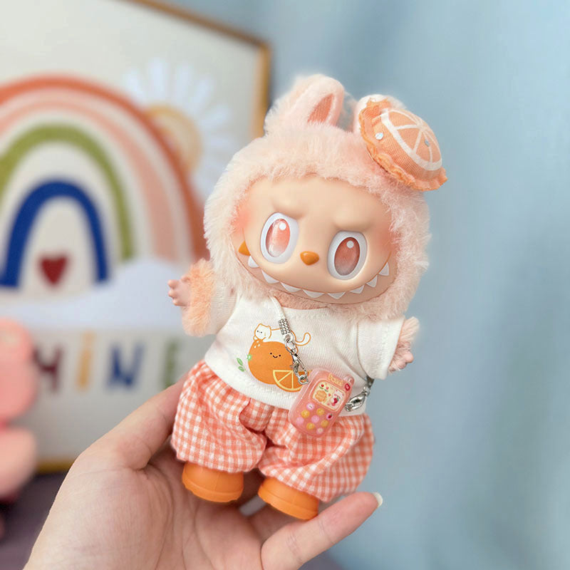 [Clothes only] First and second generation Labubu clothes pendant Labubu cloth sitting baby clothes lemon rabbit cute meow clothes cute