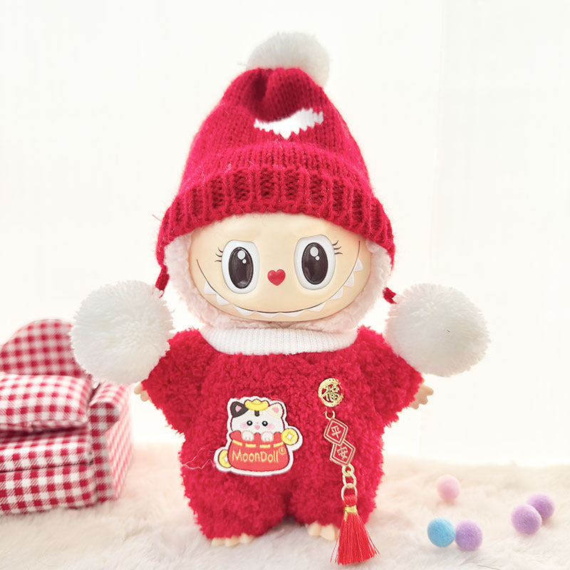 [Clothes only] First and second-generation keychains Labubu clothes pendant Labubu sit and send a team to string lucky climbing clothes cute