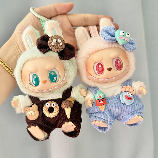 [Clothes only] 1st/2nd generation keychain Labubu baby clothes Labubu clothes cone big mouth fish overalls pants