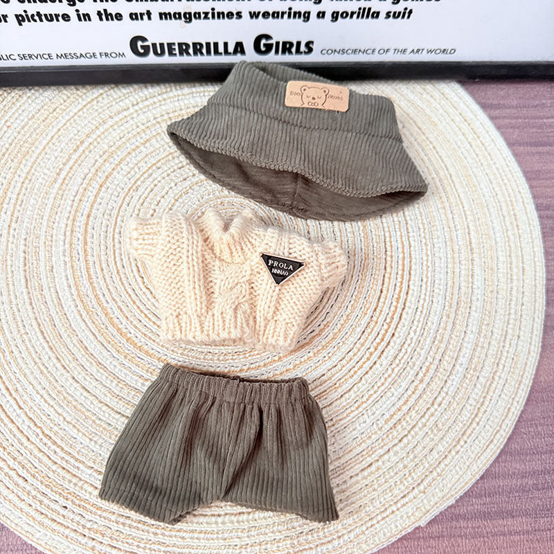 [Clothes only] 17cm Labubuwa clothes LABUBU blind box sitting party one, two, three generations of wool sweet beans