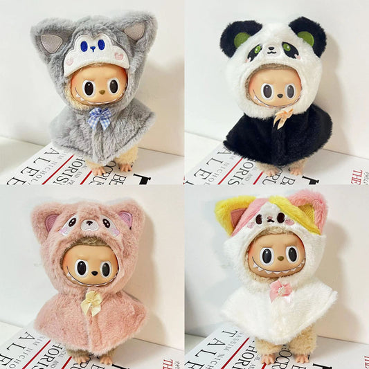 [Clothes only] 17cm Labubu pendant clothes cape cape Labubu keychain doll clothes