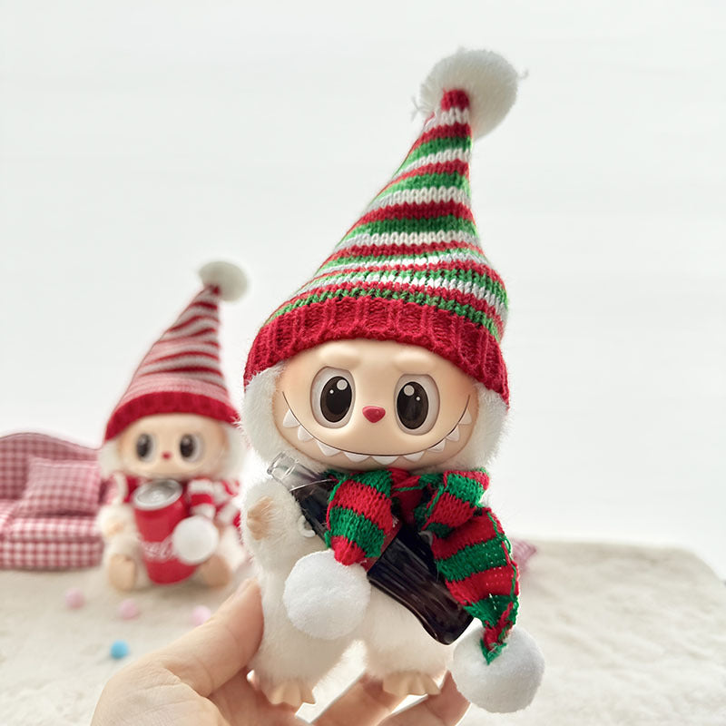 [Clothes only] First and second generation keychain Labubu clothes pendant Labubu Coke Happy Factor New Year set