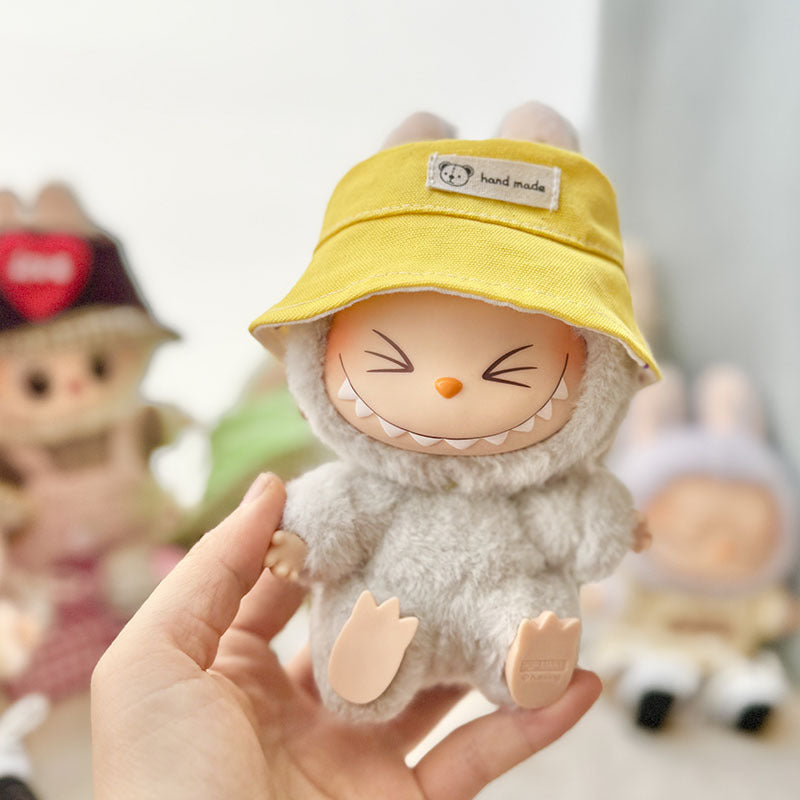 [Clothes only] First and second-generation Labubu clothes pendant Labubu sitting party baby clothes four-petal flower wool hat