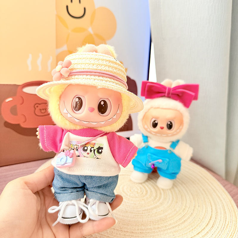 [Clothes only] First and second generation Labubu clothes pendant Labubu sitting baby clothes flying policewoman suit cute