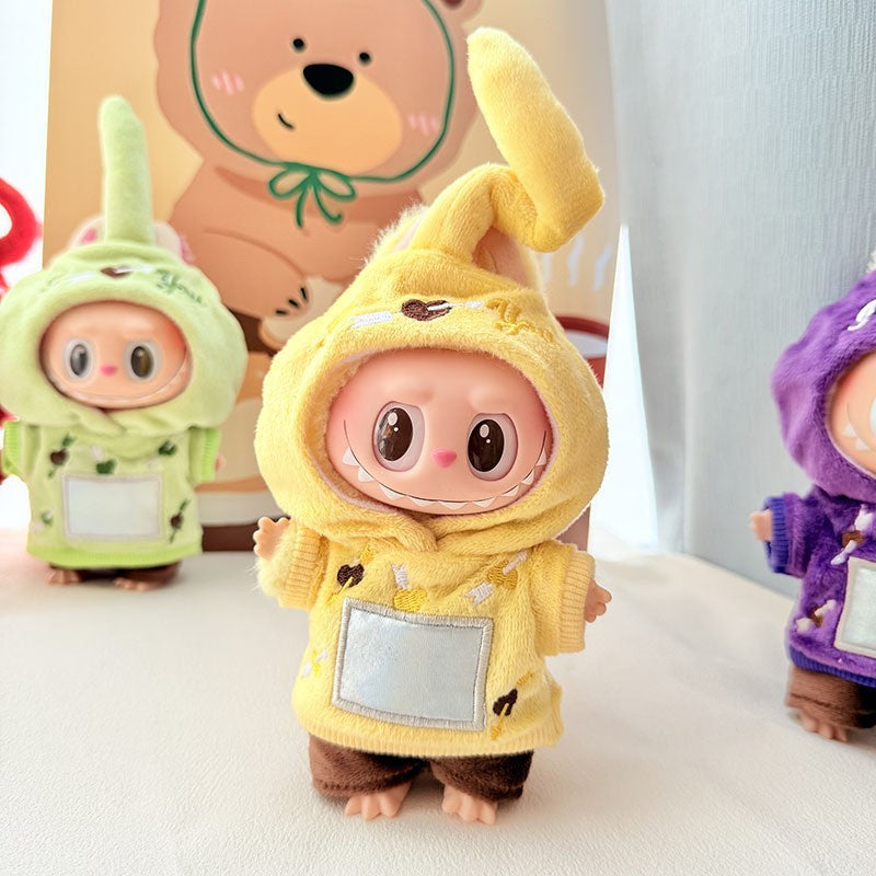 Clothes only] First and second generation Labubu clothes pendant Labubu sitting baby clothes shark bee dinosaur clothes cute