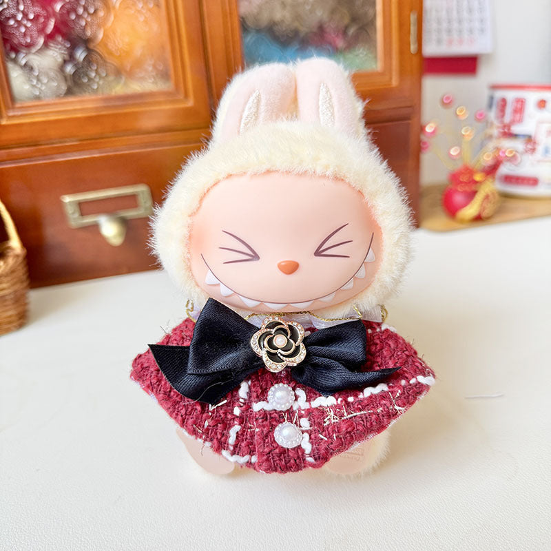[Clothes only] First and second generation keychain Labubu clothes pendant Labubu crown fragrance set shawl cute