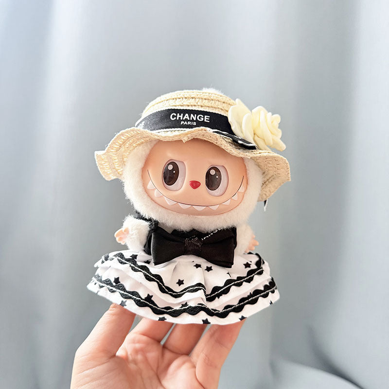 Clothes only] First and second generation Labubu clothes pendant Labubu sitting baby clothes small animal dress suit women