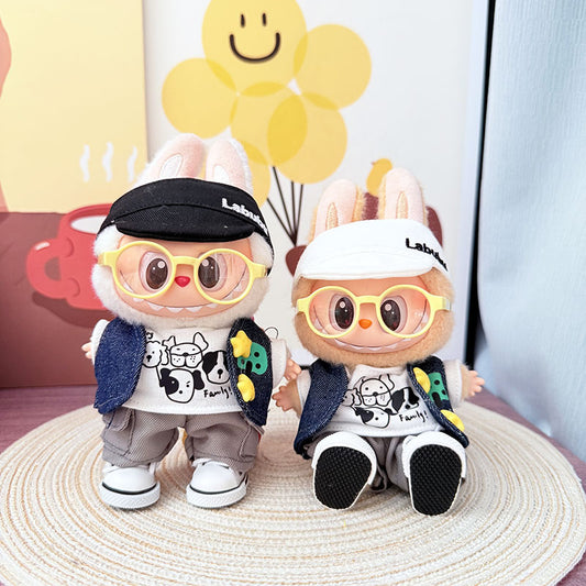 Clothes only] First and second generation Labubu clothes pendant Labubu sitting baby clothes puppy family suit cute and cute