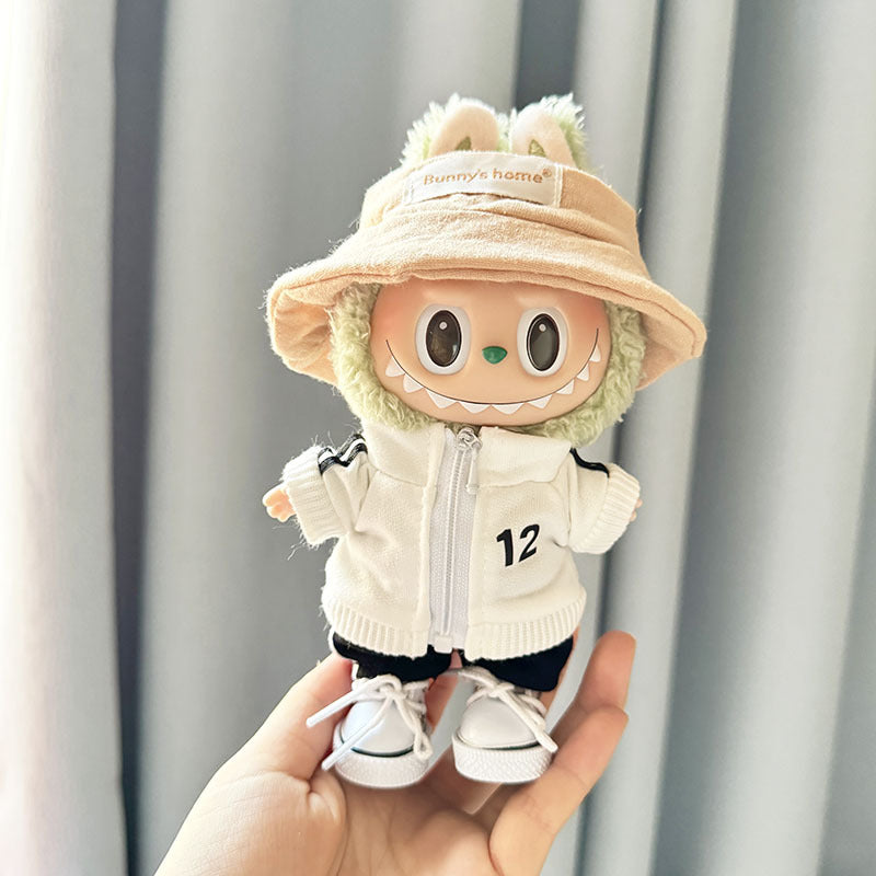 [Clothes only] First and second generation keychain Labubu clothes pendant Labubu wears No. 6 and No. 12 sweatshirt Moe