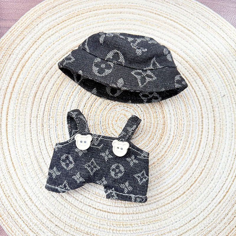[Clothes only] First and second generation Labubu clothes pendant Labubu sitting baby clothes triangle overalls set tide