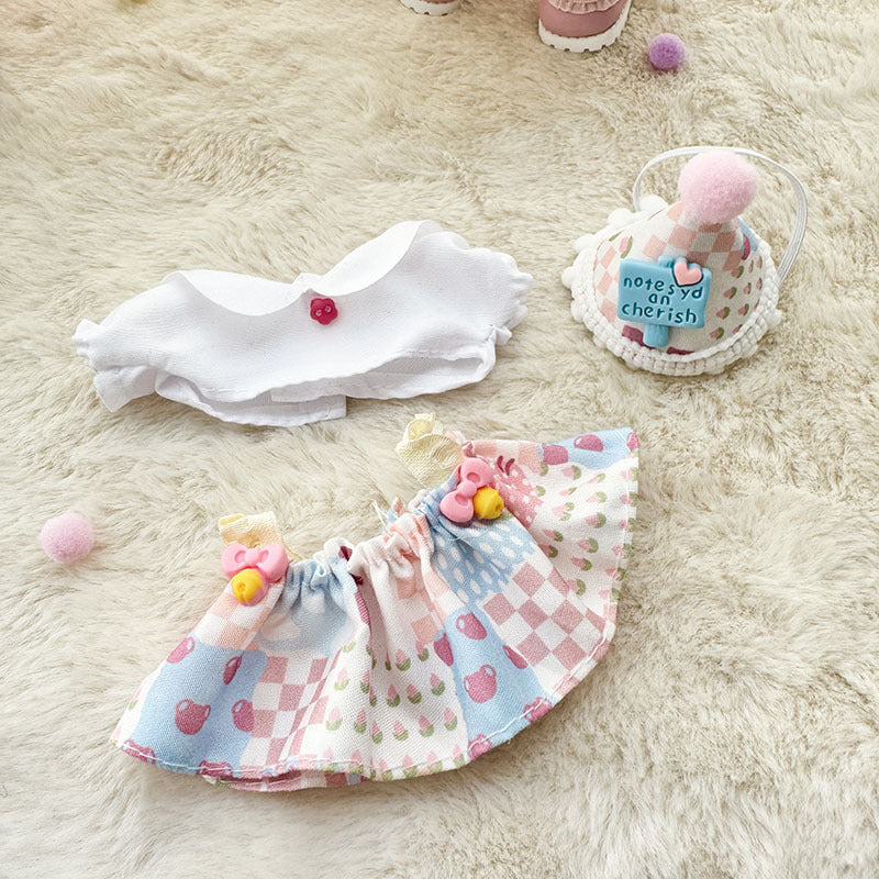 [Clothes only] First and second generation keychain Labubu clothes pendant Labubu sitting party cake hat skirt cute