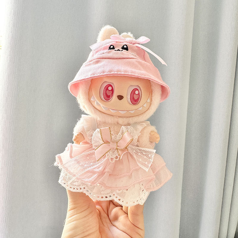 [Clothes only] First and second generation keychain Labubu clothes pendant Labubu cloth overalls Animal hat set