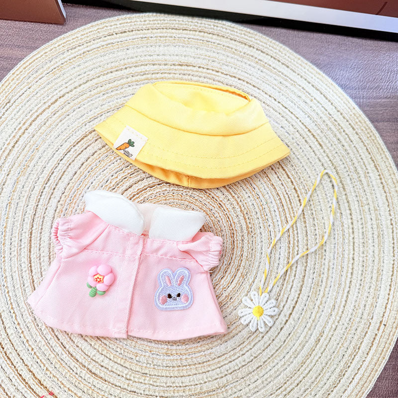 [Clothes only] One, two and three generations Labubu clothes pendant Labubu sitting baby clothes, daisy rabbit travel set