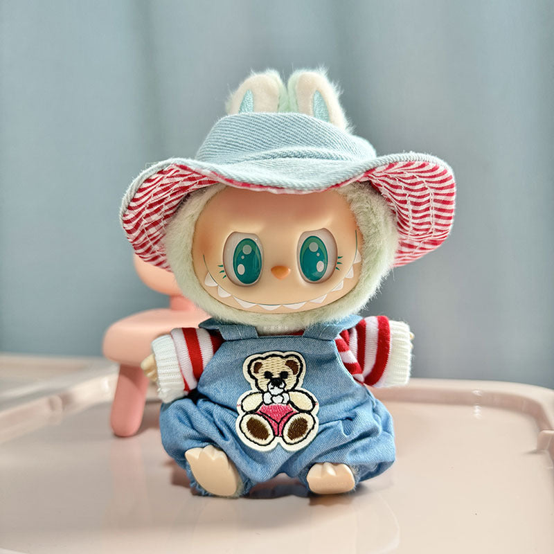 [Clothes only] First/second generation Labubu clothes pendant Labubu sitting party baby clothes bear red navy cute