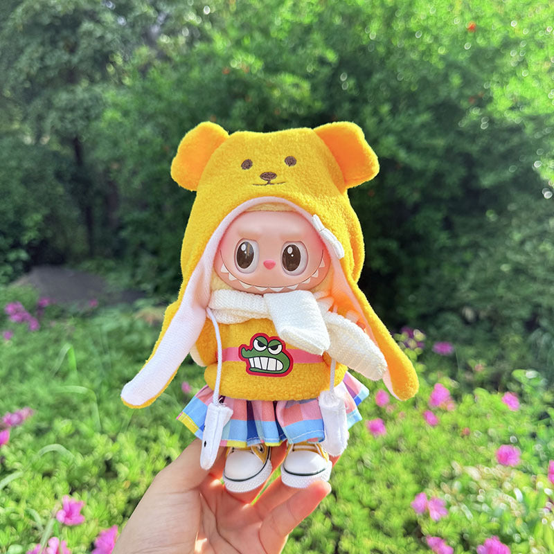[Clothes only] One, two and three generations Labubu clothes pendant Labubu sitting baby clothes angry crocodile suit cute