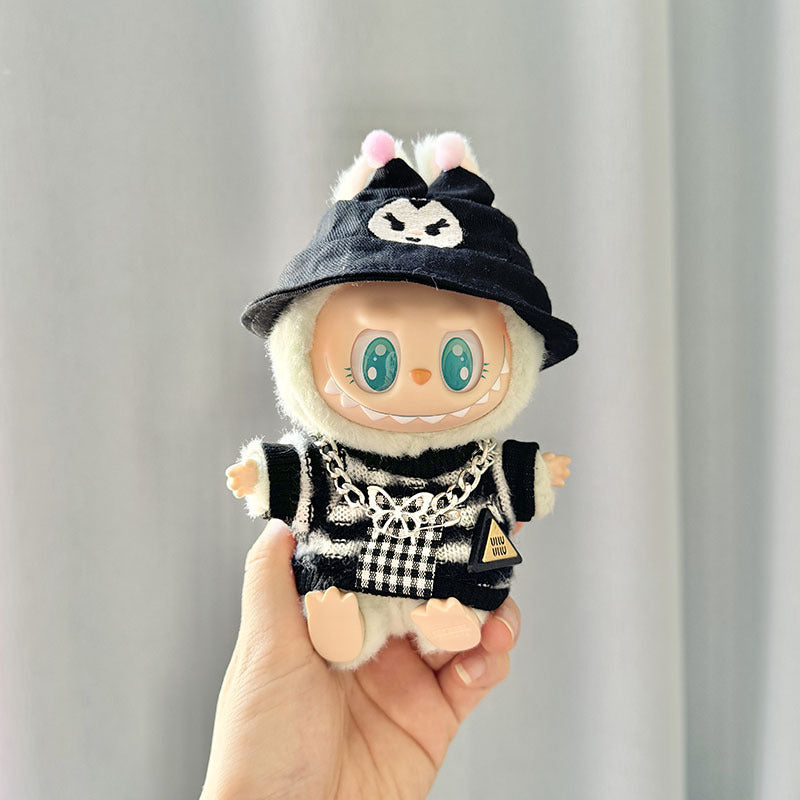[Clothes only] First and second generation keychain Labubu clothes pendant Labubu cloth overalls Animal hat set