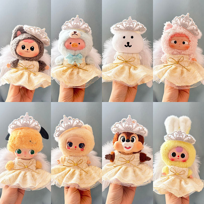 [Clothes only] First and second generation Labubu clothes pendant Labubu sitting party baby clothes gauze skirt Angel light skirt