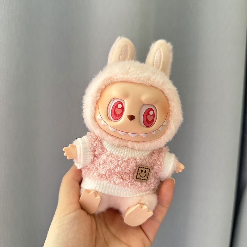 [Clothes only] 1st/2nd generation Labubu clothes pendant Labubu sitting party baby clothes circle smiley face shirt