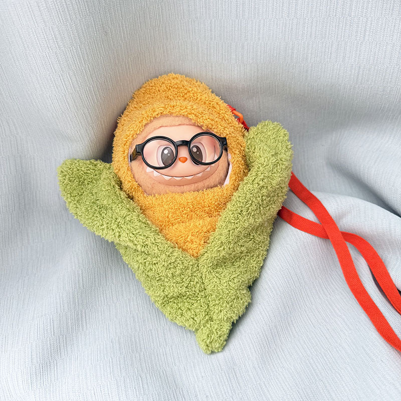 Clothes only] Baby clothes 17cm pendant blind box Labubu clothes Labubu doll for sun flower baby clothes bag