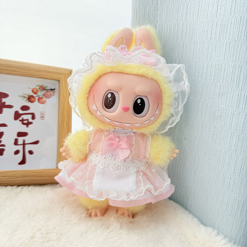 Clothes only] blind box Labubu clothes pendant Labubu baby clothes chess adventure queen baby clothes skirt cute