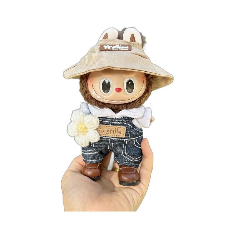 [Clothes only] 17cm blind box Labubu baby clothes keychain Labubu doll clothes New Chunye set is cute.