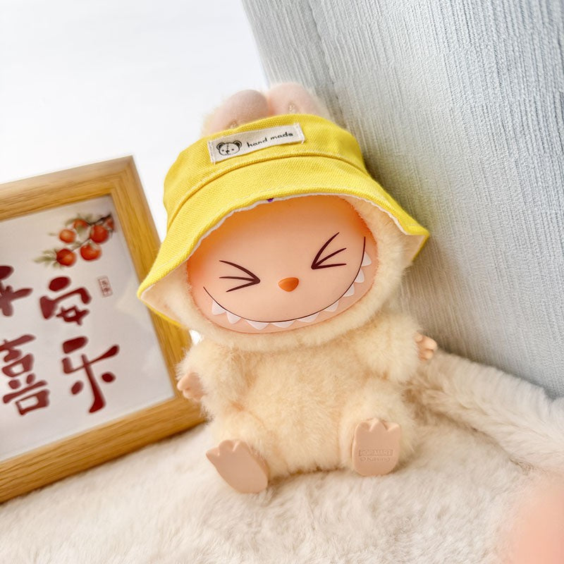 Clothes only] First and second generation Labubu clothes pendant Labubu sitting baby clothes love sweater bear earcap set