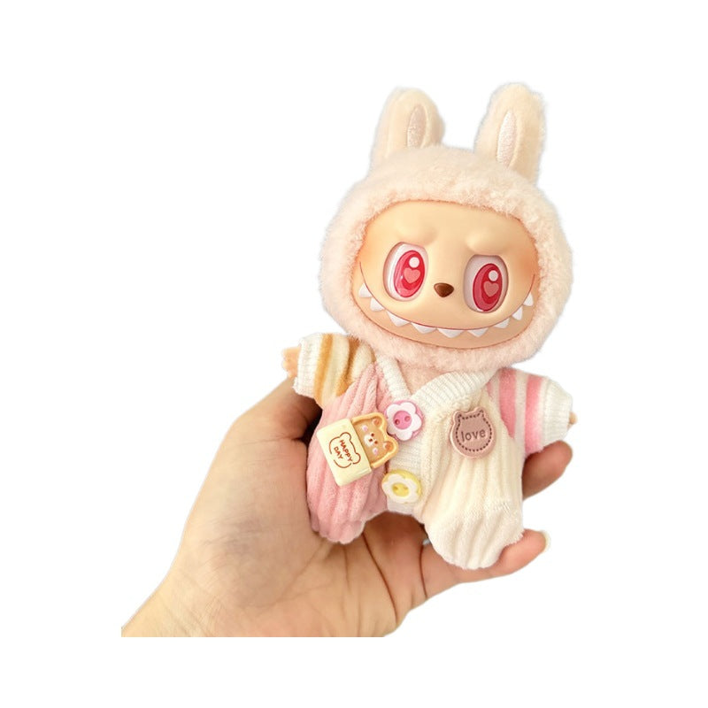 Clothes only] The first/second generation Labubu clothes pendant Labubu sitting party baby clothes pit strip climbing clothes are cute