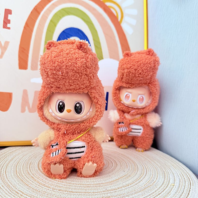 Clothes only] First and second generation Labubu clothes pendant Labubu sitting baby clothes shark bee dinosaur clothes cute