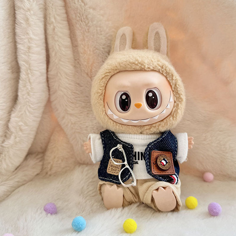 [Clothes only] First and second generation keychain Labubu clothes pendant Labubu sitting party happy old man suit