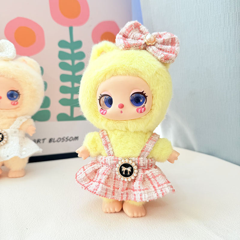 [Baby clothes only] 16cm Lila doll LUKY CAT pendant baby clothes butterfly pearl fragrant skirt set