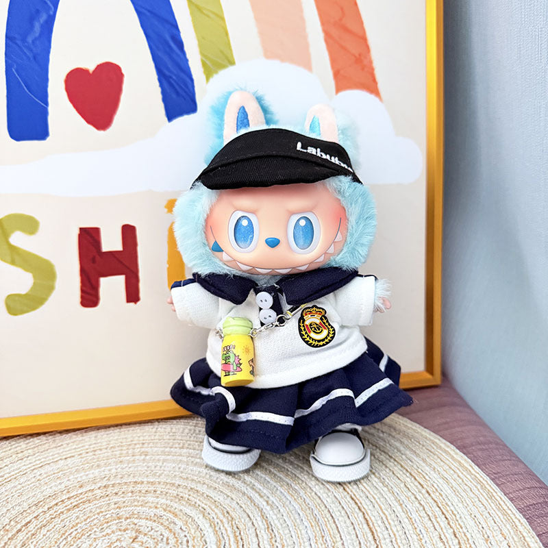 [Clothes only] The first, second and third generation keychain Labubu clothes pendant Labubu baby clothes noble small school uniform set
