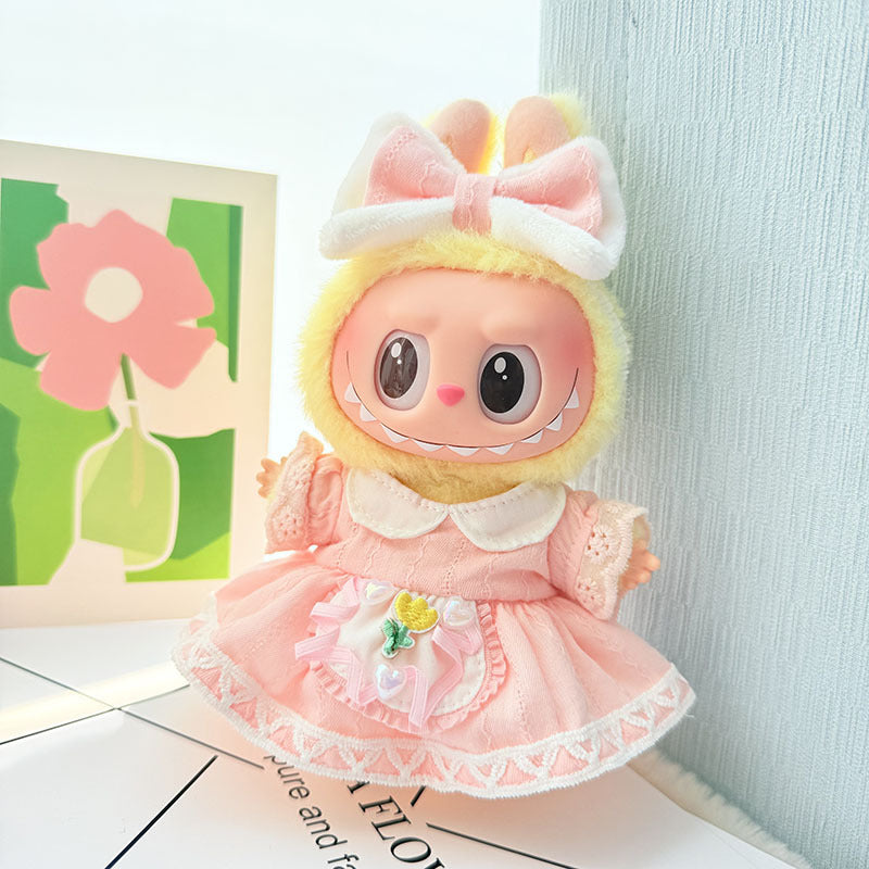[Clothes only] First and second generation keychain Labubu clothes pendant Labubu clothes pendant tulip dress