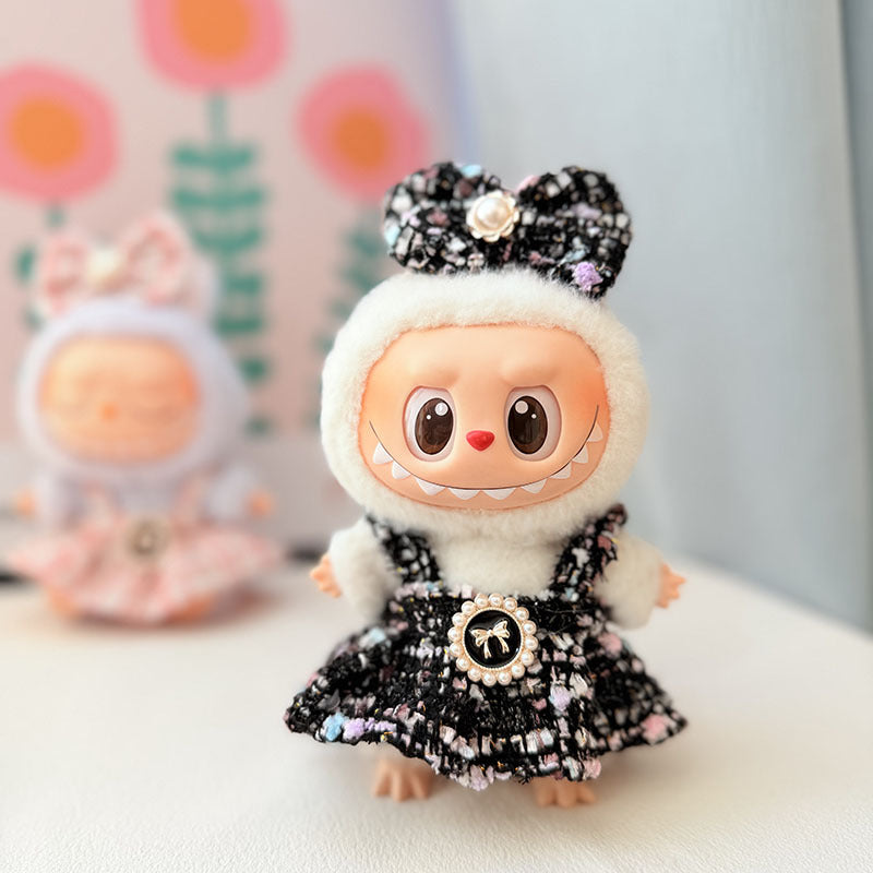 [Clothes only] First and second generation keychain Labubu clothes pendant Labubu baby clothes butterfly pearl fragrant skirt