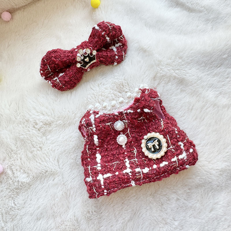 [Clothes only] First and second generation keychain Labubu clothes pendant Labubu sitting party New Year's red fragrance