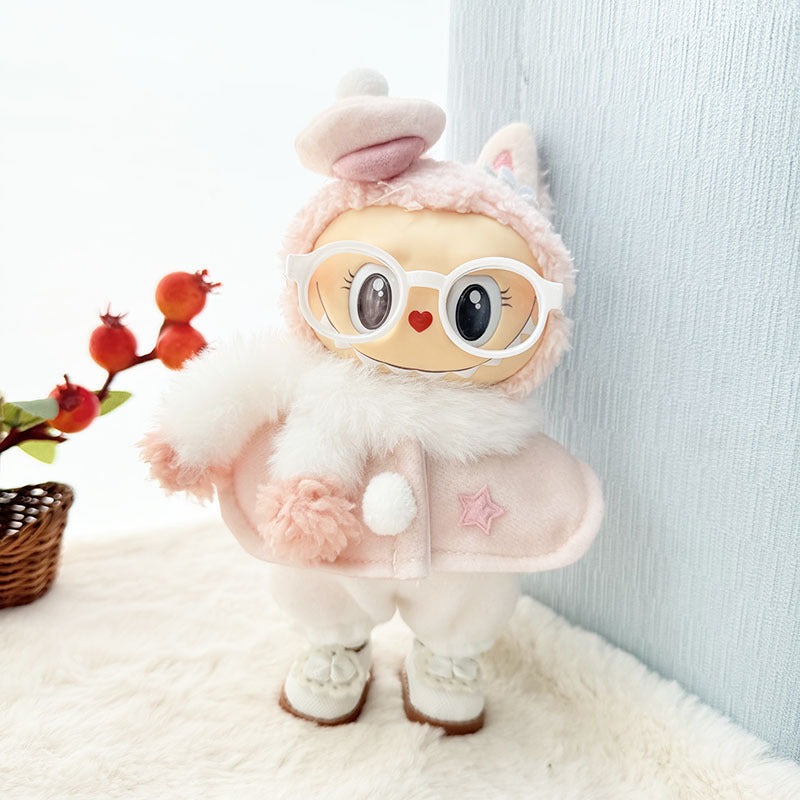 [Clothes only] First and second generation keychain Labubu clothes pendant Labubu baby clothes winter scarf hat set