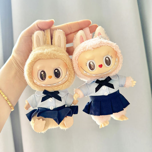 [Clothes only] First and second generation keychain Labubu clothes pendant Labubu clothes pendant Thai student skirt cute